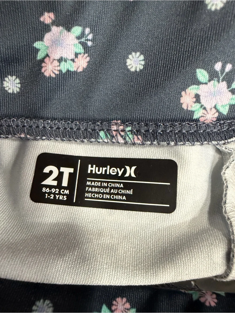 NEW Toddler 2T Hurley Floral Biker Shorts
